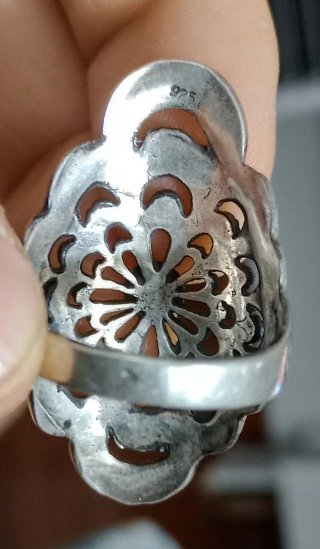 Anello in argento 925 con motivo a ragnatela