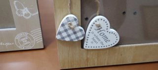 2 Marcos de Fotos Madera Corazones Mariposa
