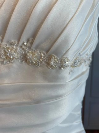 Vestido de Novia Blanco con Flores yanel