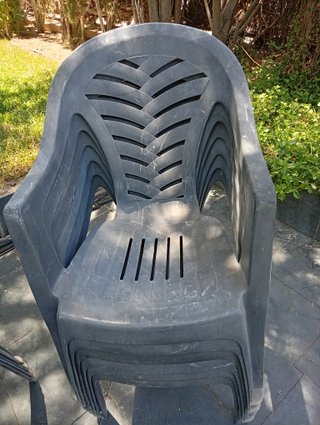 Sillas de jardín de plástico con cojín