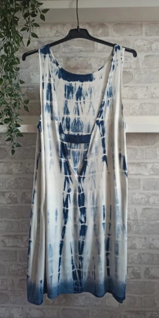 Vestido Tie-Dye Amichi Azul y Blanco