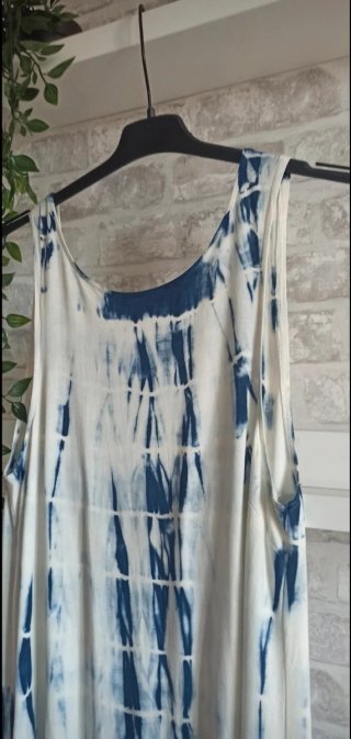 Vestido Tie-Dye Amichi Azul y Blanco