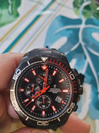 Reloj Festina Cronógrafo Hombre Negro/Rojo