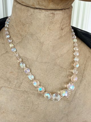 Collana Vintage Cristallo Aurora Boreale