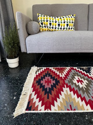 Alfombra Kilim Algodón Étnica 60x90 cm