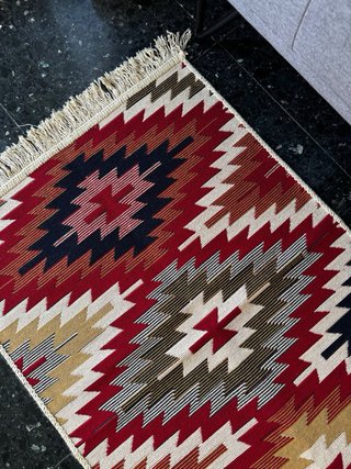 Alfombra Kilim Algodón Étnica 60x90 cm