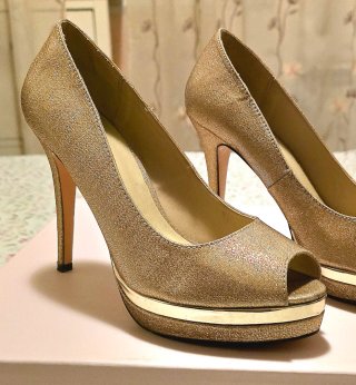 Zapatos de fiesta dorados Membur Talla 40