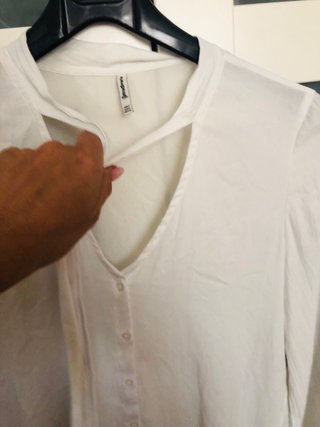 Camisa Stradivarius Blanca Talla XS