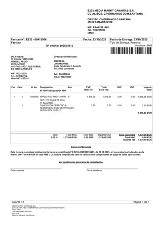 Apple iPad 13 Pro chip M5 256gb - impecable