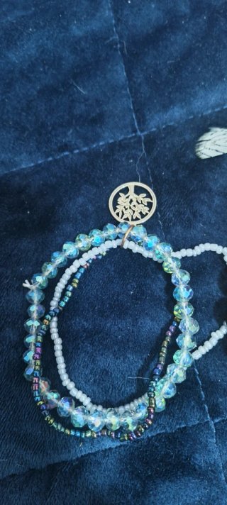 3 Pulseras Perlas, Cristal y Ojo de Tigre