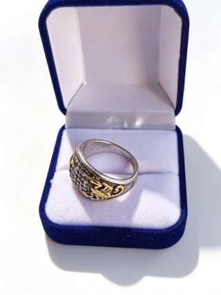 Anillo Hombre Escorpión Acero Dorado y Plateado
