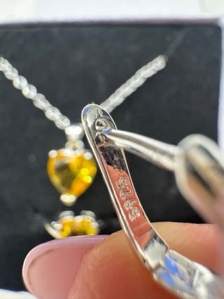 Set gioielli argento 925 zirconi cuore