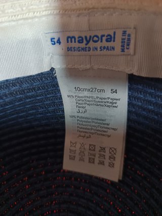 Sombrero Mayoral niña talla 54cm