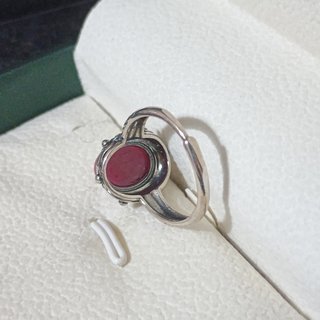 Anillo Plata con Rubí Natural