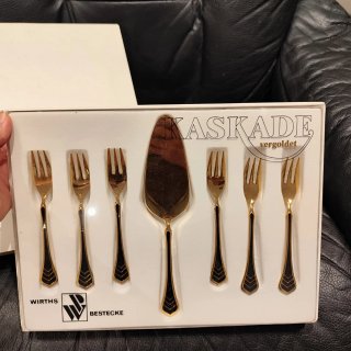 Cubertería Postre Kaskade Vergoldet Dorada