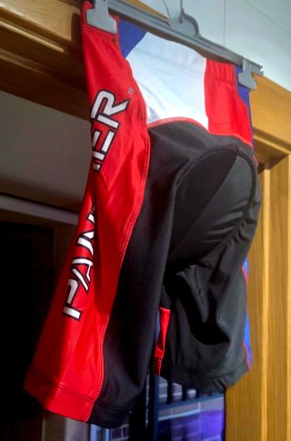 Conjunto Ciclismo XL Maillot Culote Rojo Azul