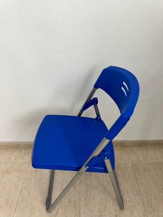 30 Sillas Plegables Azules