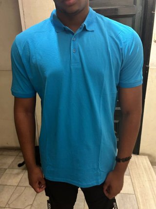 Camisa Polo Azul