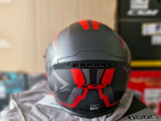 Casco Moto Modular C-Max City 569 Negro Rojo