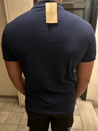 Camisa Polo Azul