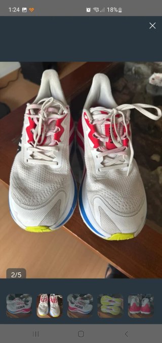 Zapatillas Hoka Skyward X Blanco Azul Rojo