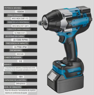 Llave Imp Inalámbrica Batería Recargable