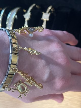 Pulsera laminada 14K con dijes marinos XP