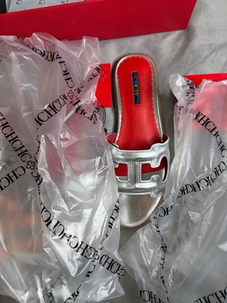 Sandalias CH Talla 39 Plata Originales