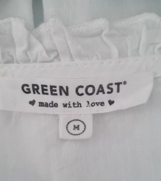 Blusa corta bordada Green Coast Talla M