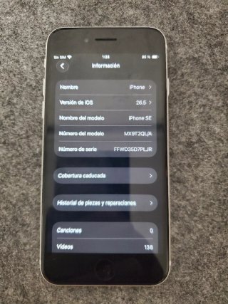 iPhone SE 2020 plata cristal trasero roto