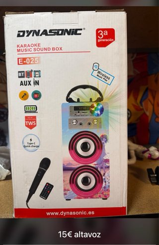 Altavoz Dynasonic E-025 Karaoke Bluetooth