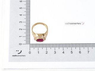 sello oro 18k con piedra con circonita t. 21 (19,42 mm)