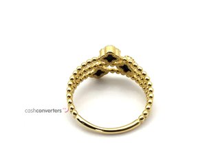 sortija oro 18k con piedra con circonita