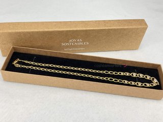 collar oro 18k con piedra 21cm