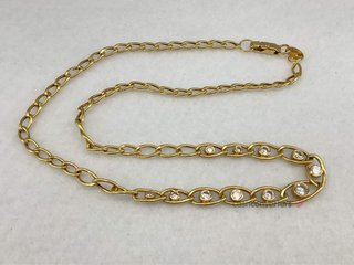 collar oro 18k con piedra 21cm