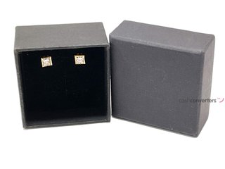 pendientes oro 18k con piedra con diamante de laboratorio