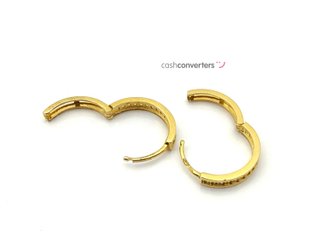 argollas oro 18k con piedra con circonita