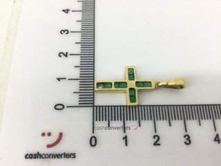 colgante oro 18k con piedra con circonita