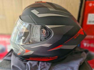 Casco Scorpion Exo-391 Aaxo Negro Rojo