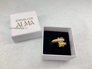 anillo oro 18k con piedra