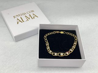 pulsera oro 18k con piedra