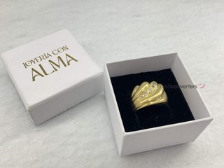 anillo oro 18k con piedra