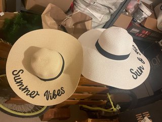 Pamelas de playa Summer Vibes y Sun & Fun