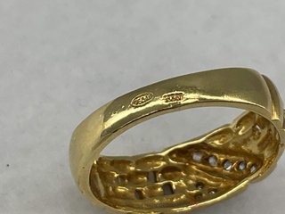 anillo oro 18k con piedra