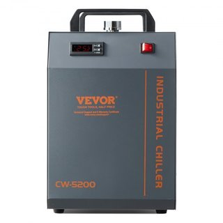 Enfriador de Agua Industrial, CW-5200, Sistema de Enfriamiento de Agua Industrial con Compresor Incorporado, Capacidad del Tanque de Agua de 7L, Tasa de Flujo Máxima de 18 L/min, para Máquina de G...