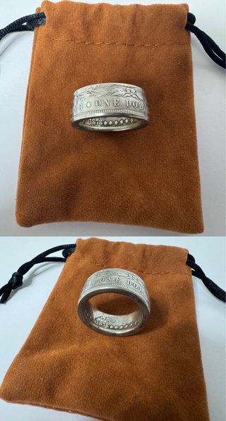 ANILLO DOLLAR MORGAN 1878 EN NÍQUEL (NO ES PLATA)