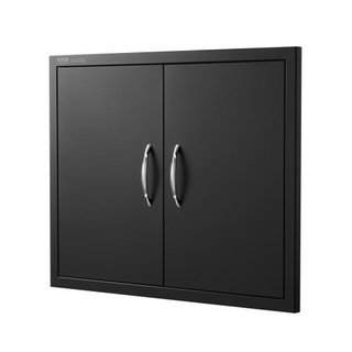 Puerta de Acceso para BBQ, Puerta Doble para Cocina Exterior de 788x610 mm, Puerta de Montaje Flush de Placa Fría, Puerta Vertical de Pared con Manijas, para Isla de BBQ, Estación de Parrilla, Gab...