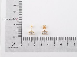 pendientes oro 18k con piedra con circonita