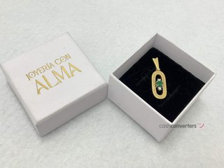 colgante oro 18k con diamante
