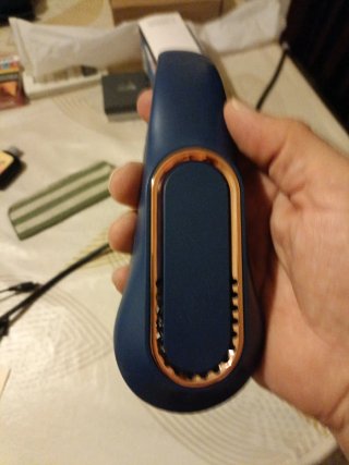 Ventilador de cuello azul